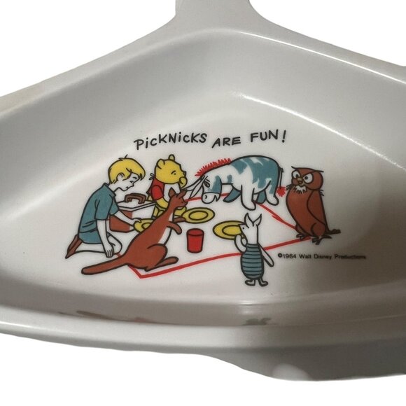 Vintage 1964 Disney Winnie The Pooh Electric Warming Plate With Divider Sections - Picture 4 of 9